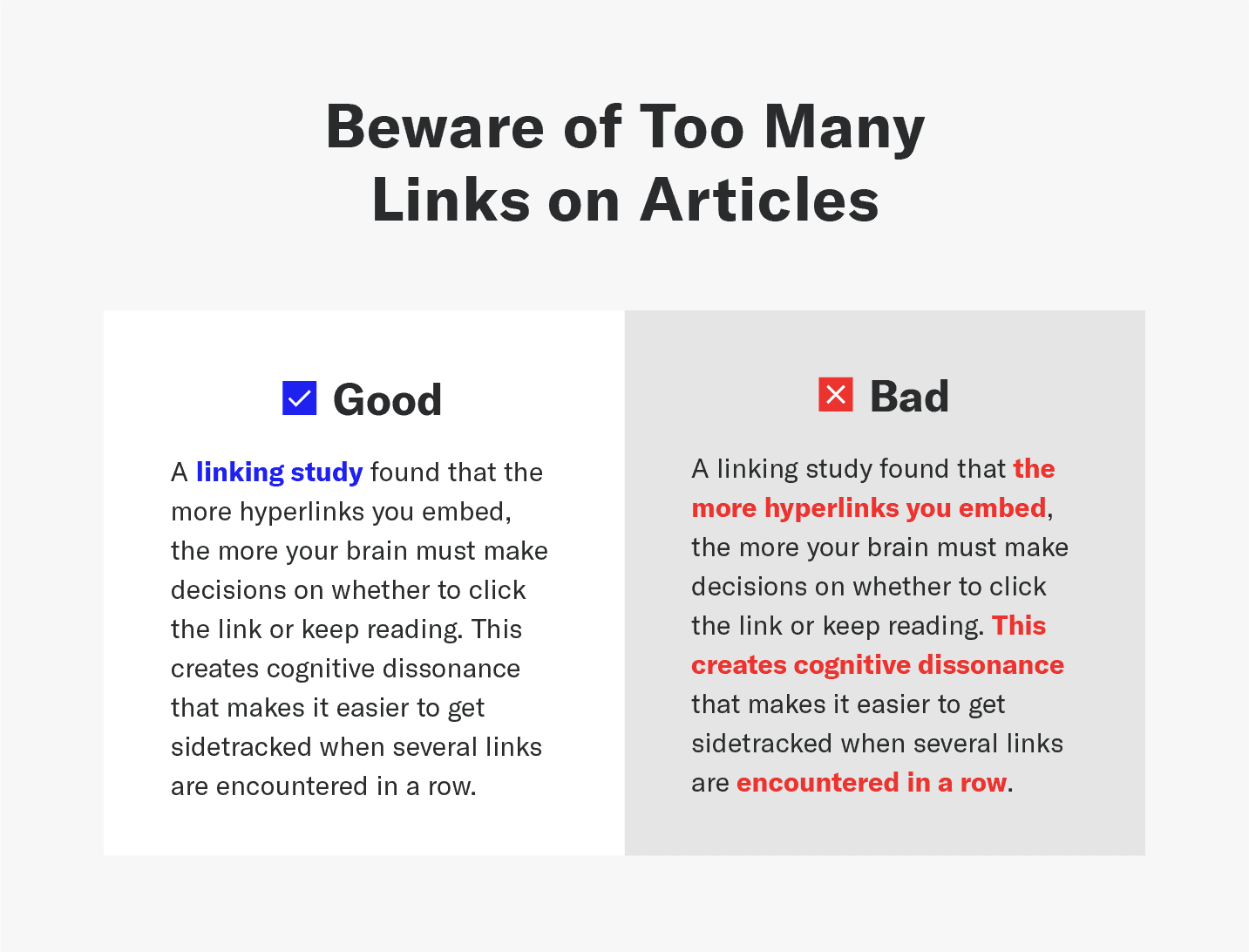 good versus bad internal linking examples