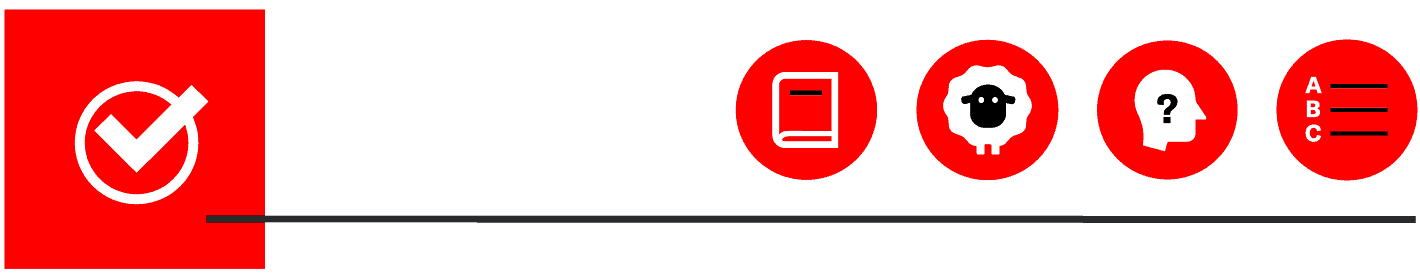 Red black and white icons