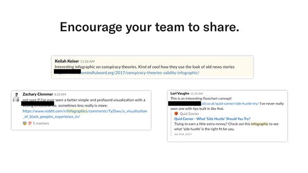 encourage your team to share
