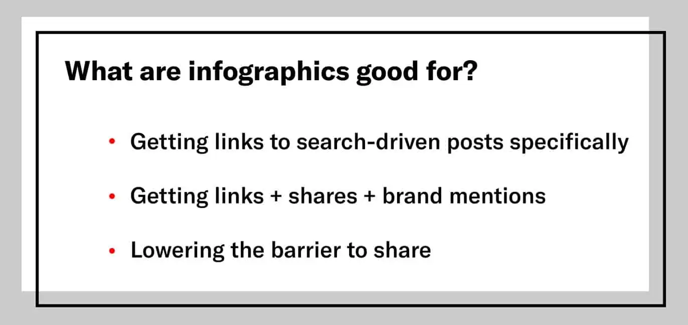 3 things infographics are good for