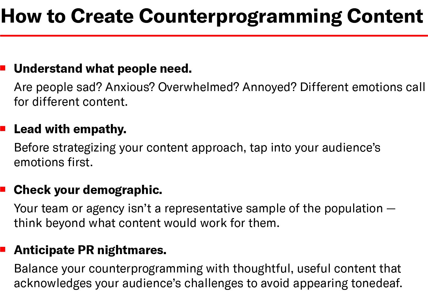 Chart: How to Create Counterprogramming