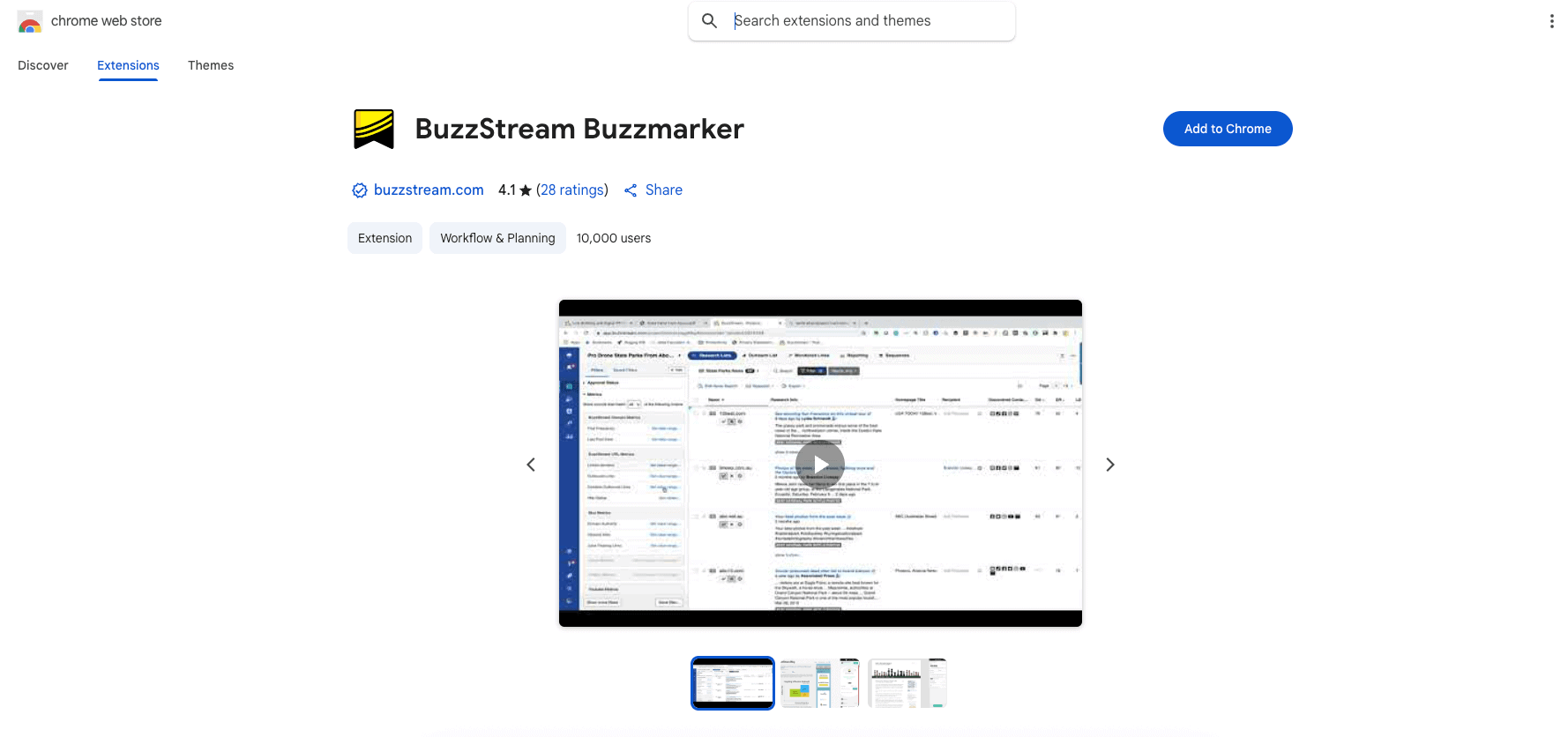 The BuzzMarker extension.