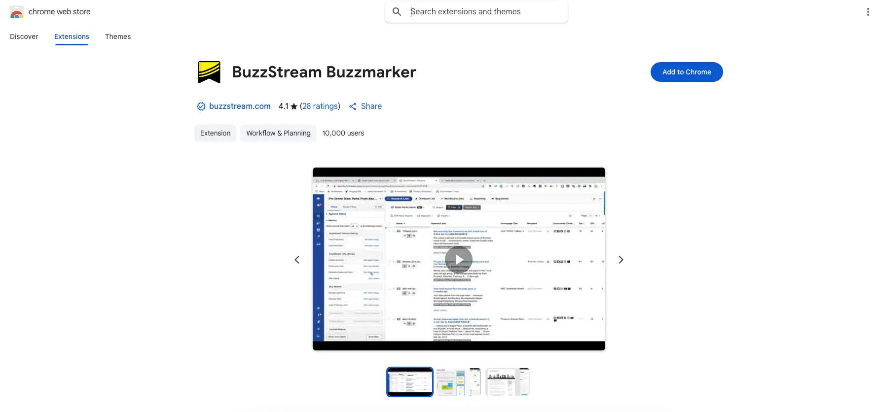 The BuzzMarker extension.