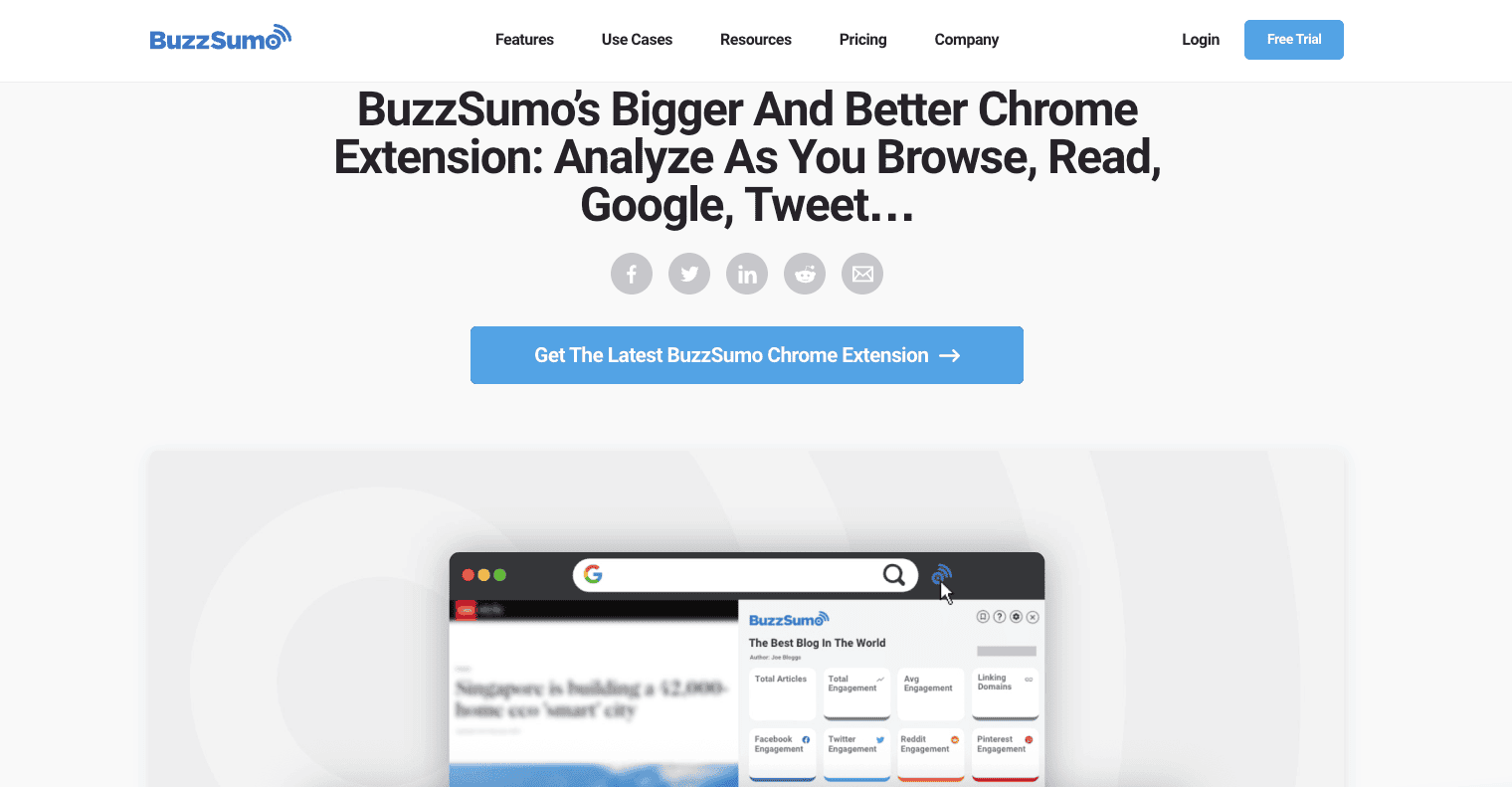 The BuzzSumo extension.