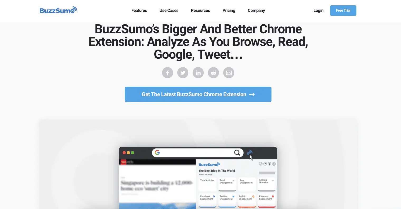 The BuzzSumo extension.
