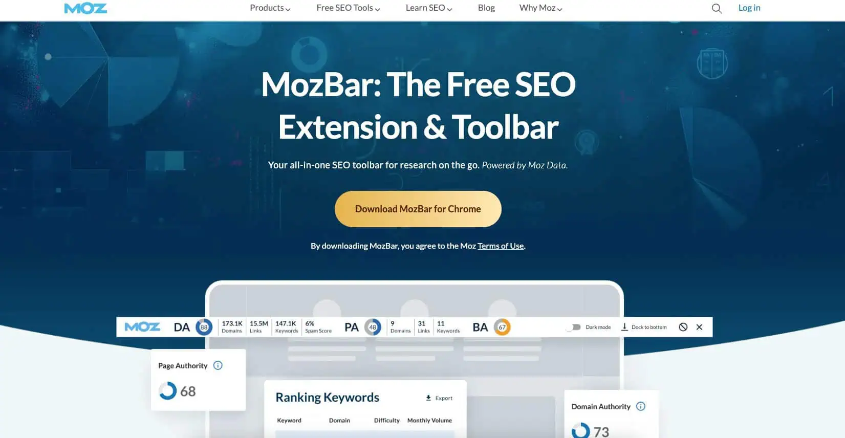 The MozBar extension.