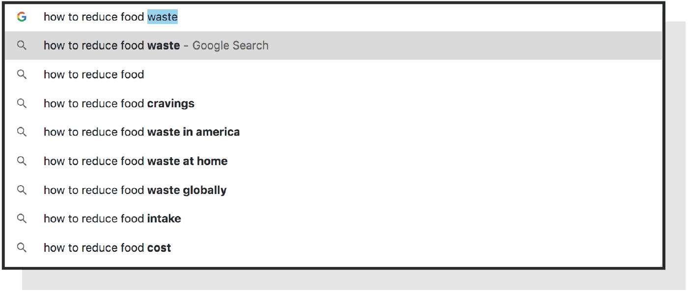 Keyword search screen shot