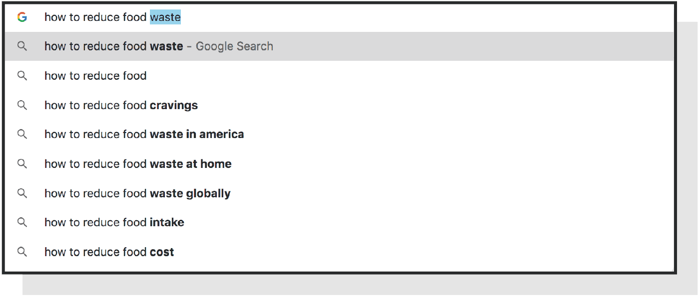 Keyword search screen shot