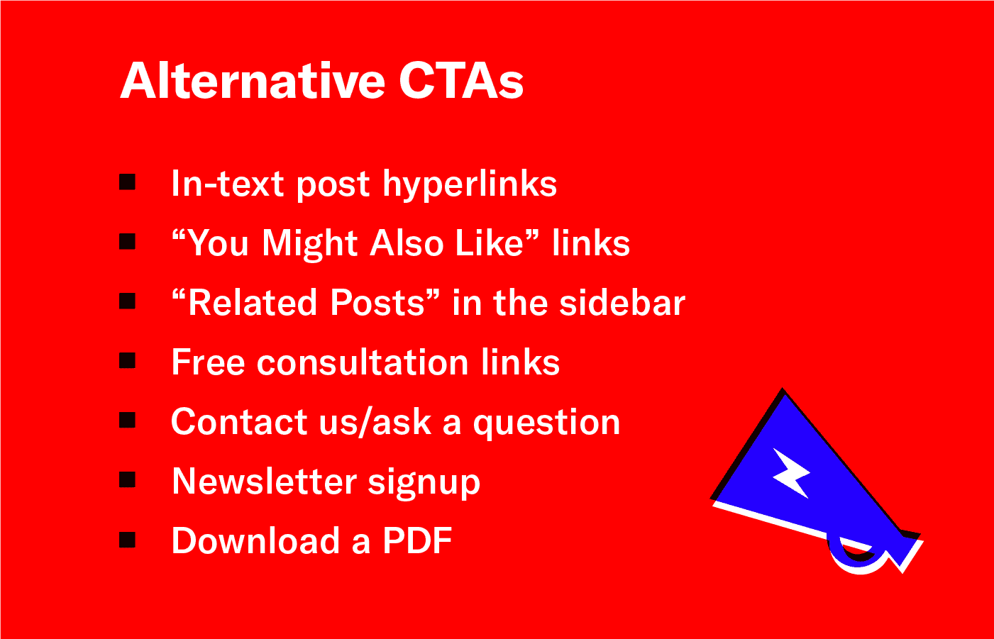 A list of alternative CTA examples.