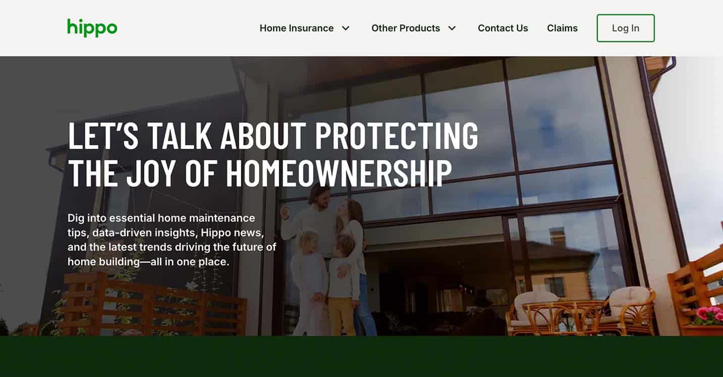 Hippo blog homepage