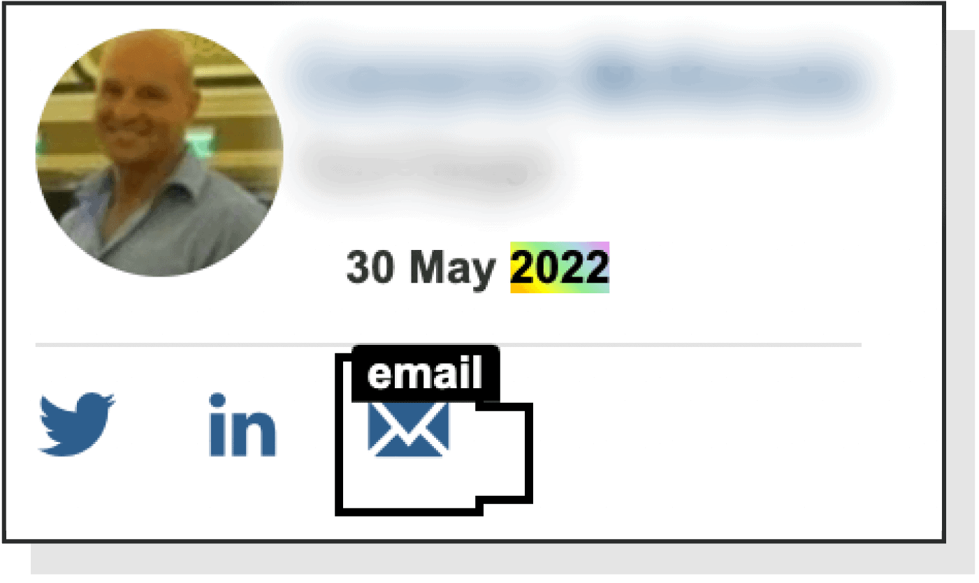 Tool to find a persons email address during outreach for link building.