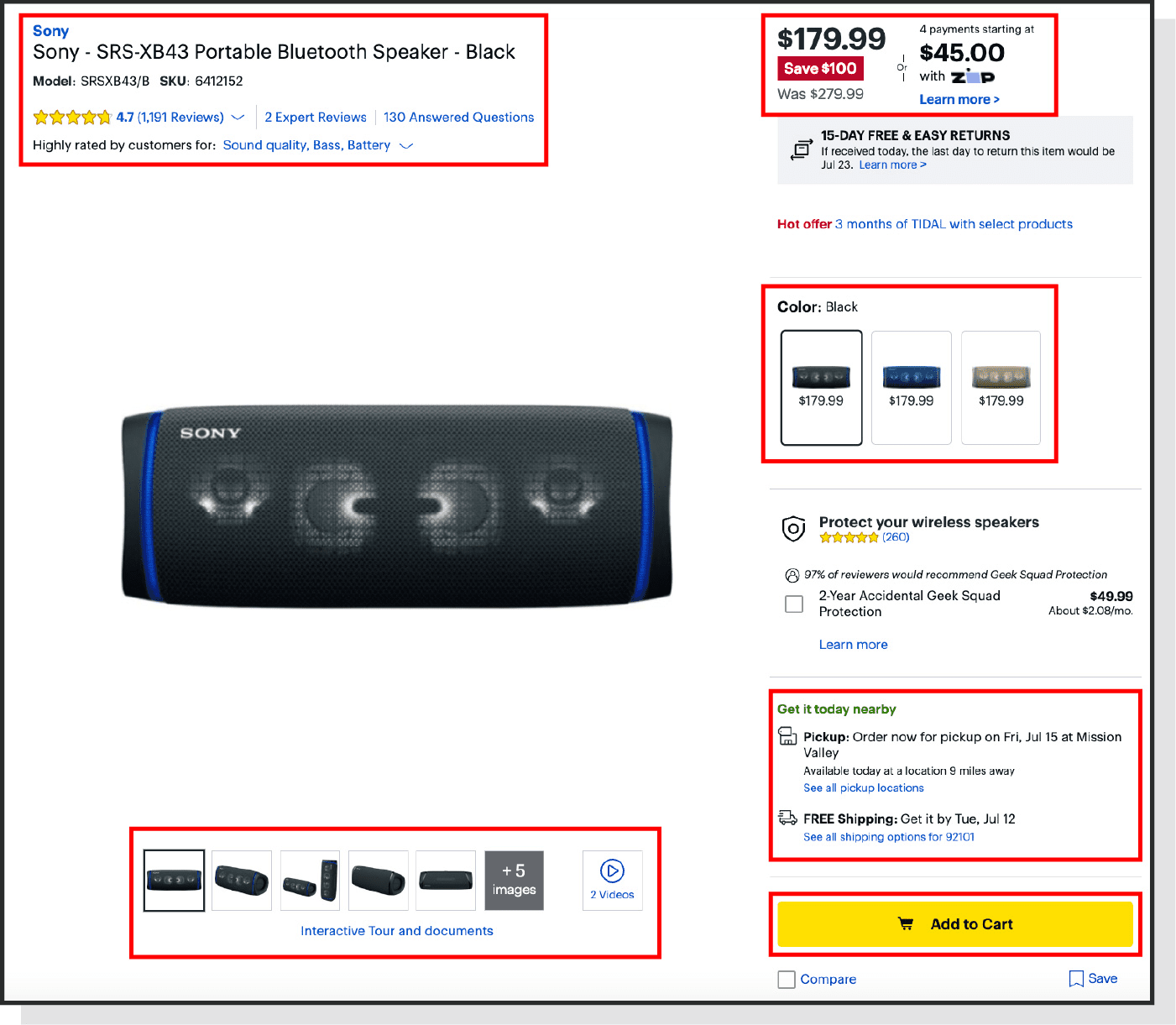 best buy product page