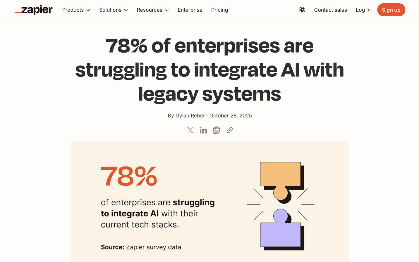 Zapier's AI Resistance current events digital PR example.