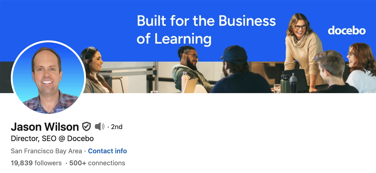 Screenshot of Jason Wilson’s LinkedIn profile.