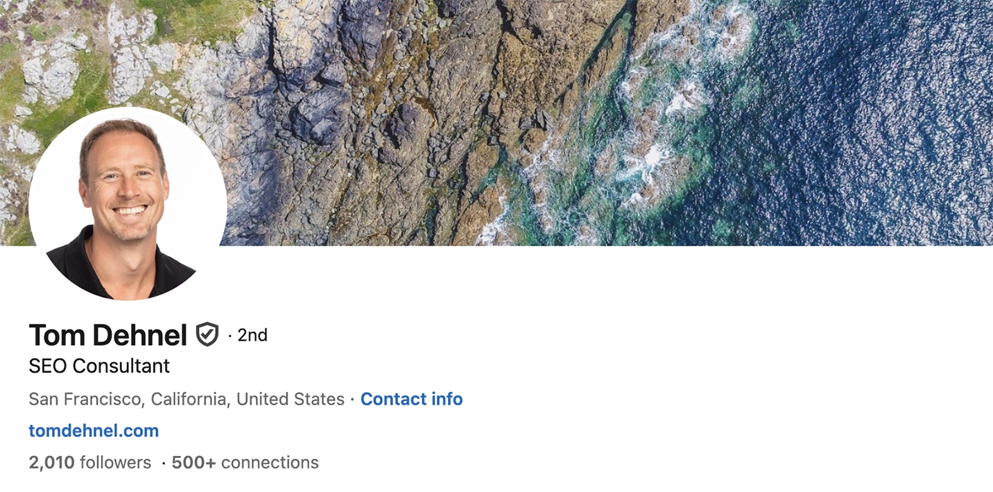 Screenshot of Tom Dehnel’s LinkedIn profile.