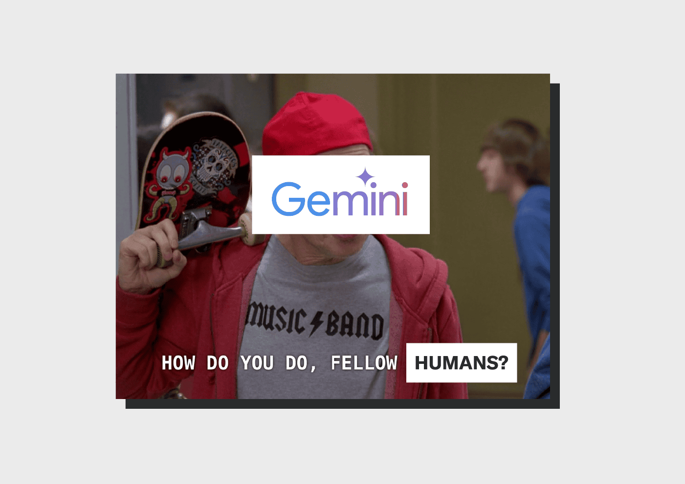 Gemini AI content marketing tool giving 'fellow kids' meme vibes