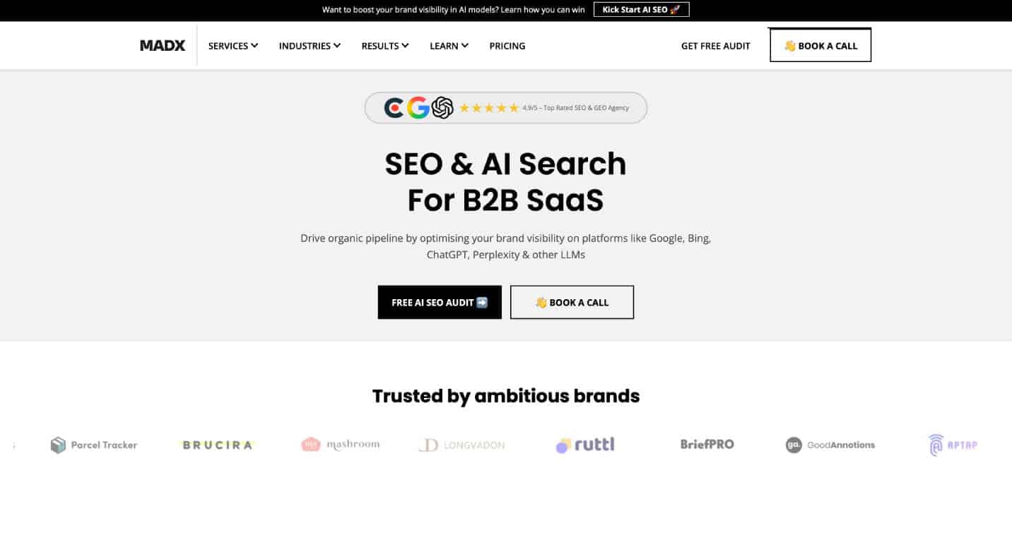 MadX Digital home page