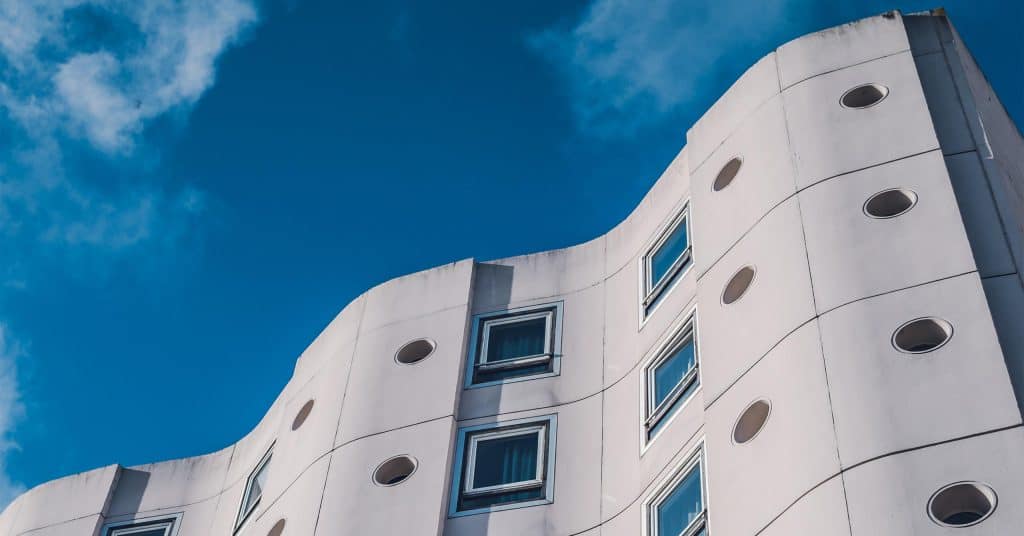 building with circle and square windows