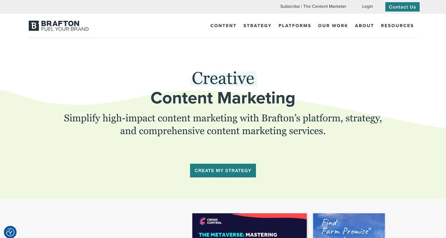 Brafton homepage