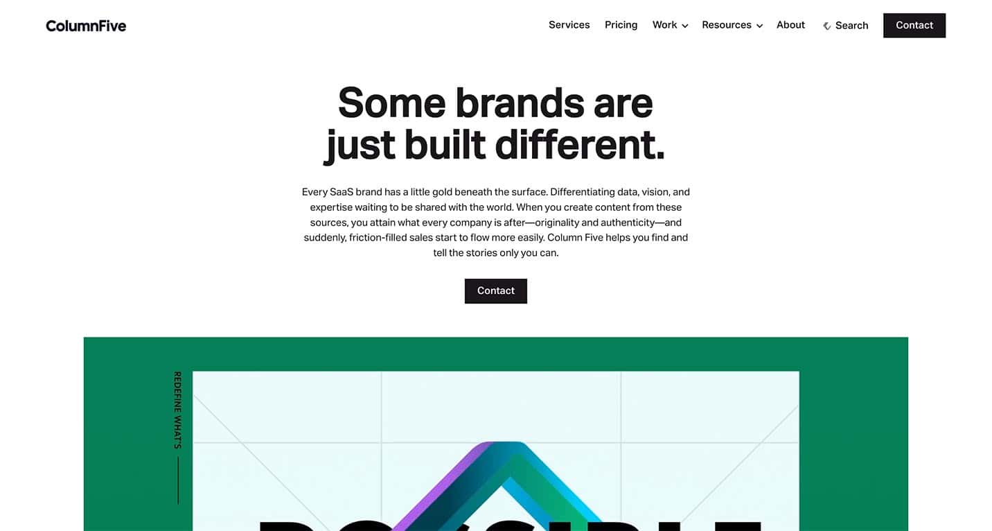 Column Five homepage