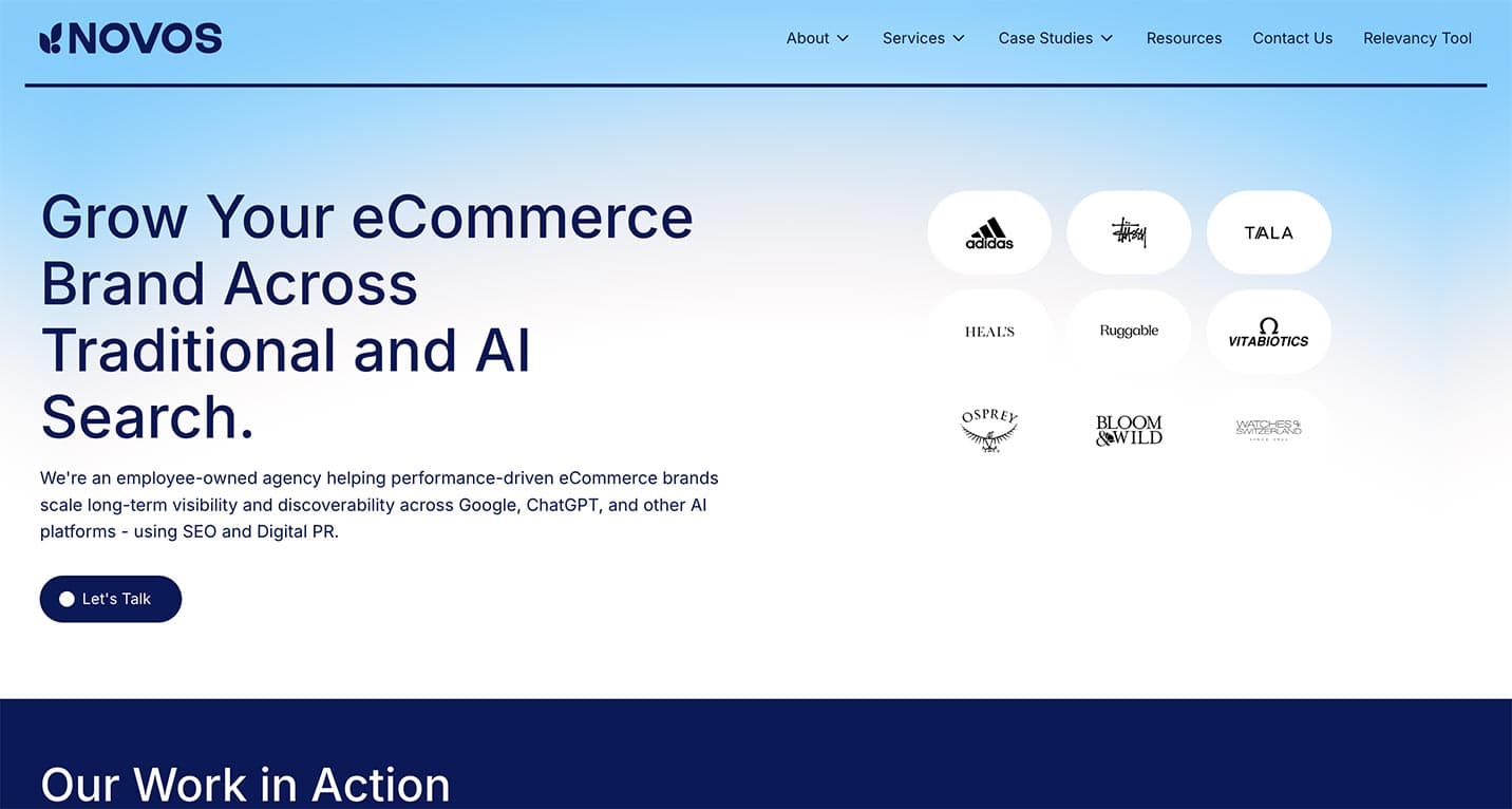 NOVOS homepage