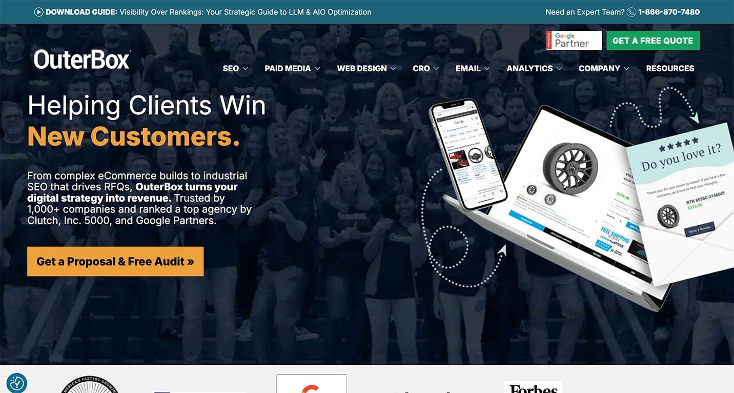 OuterBox homepage