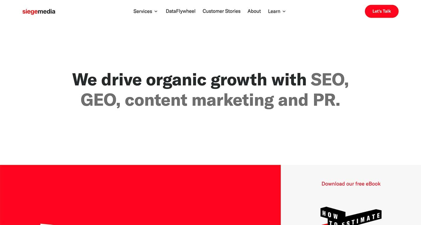 Siege Media homepage