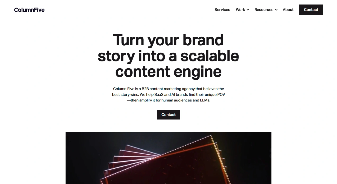 Columnfive homepage.