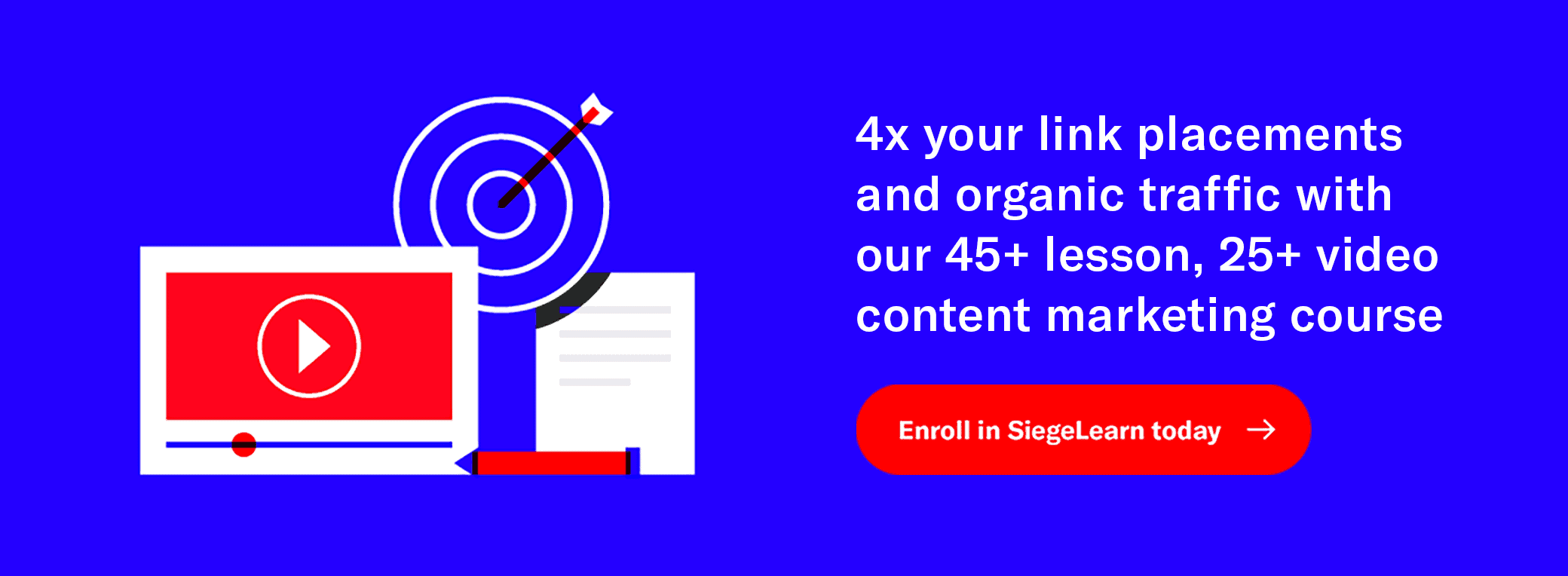 A call-to-action for siegelearn content marketing course