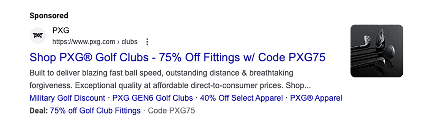 Example pay-per-click ad.