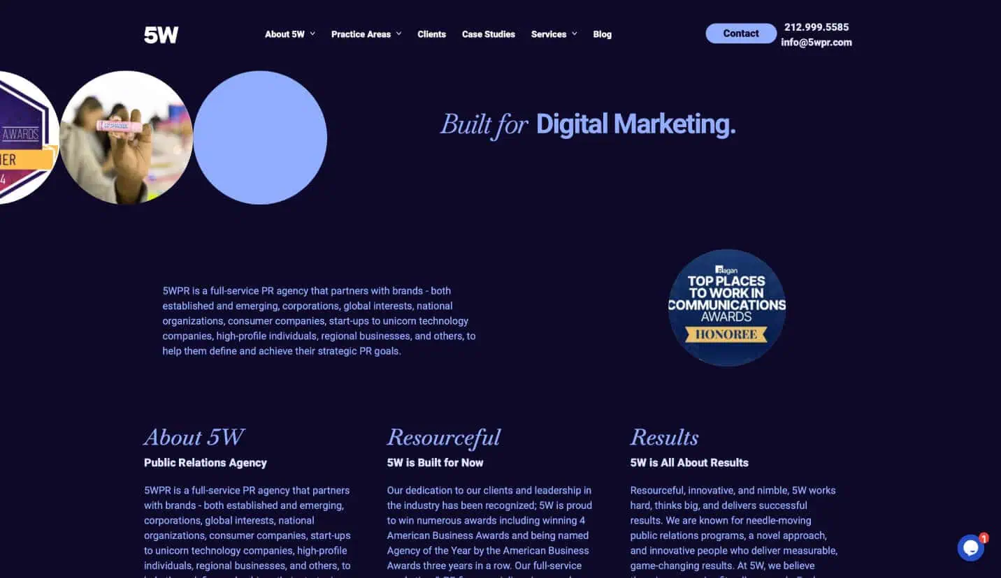 5WPR's website homepage.