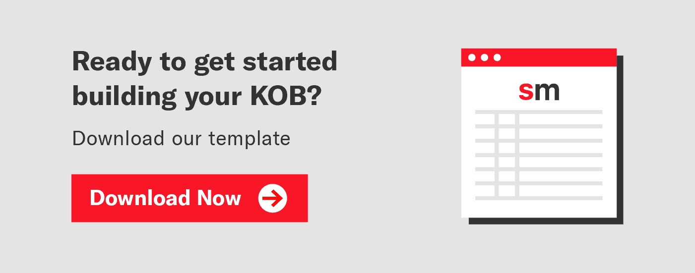 Download button for KOB template.