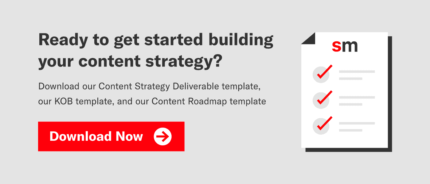 Download button for all content strategy templates.