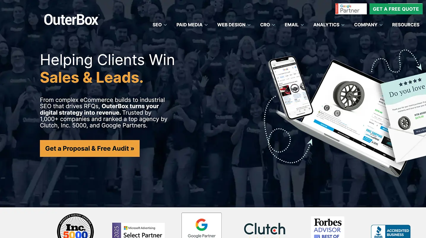 Outerbox home page