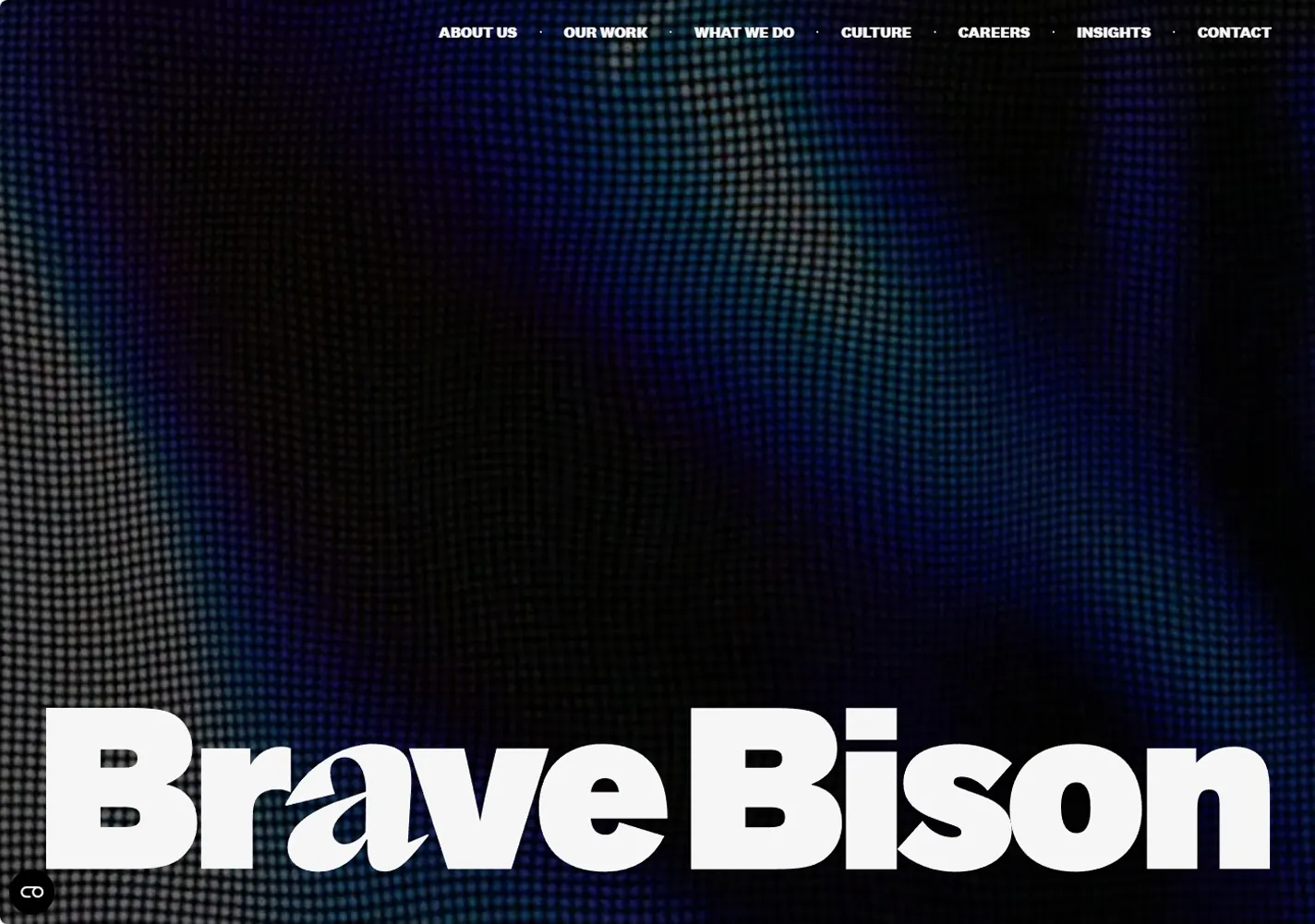 Brave Bison homepage.