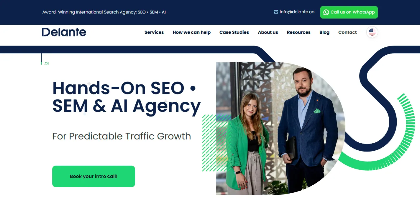 Delante homepage.