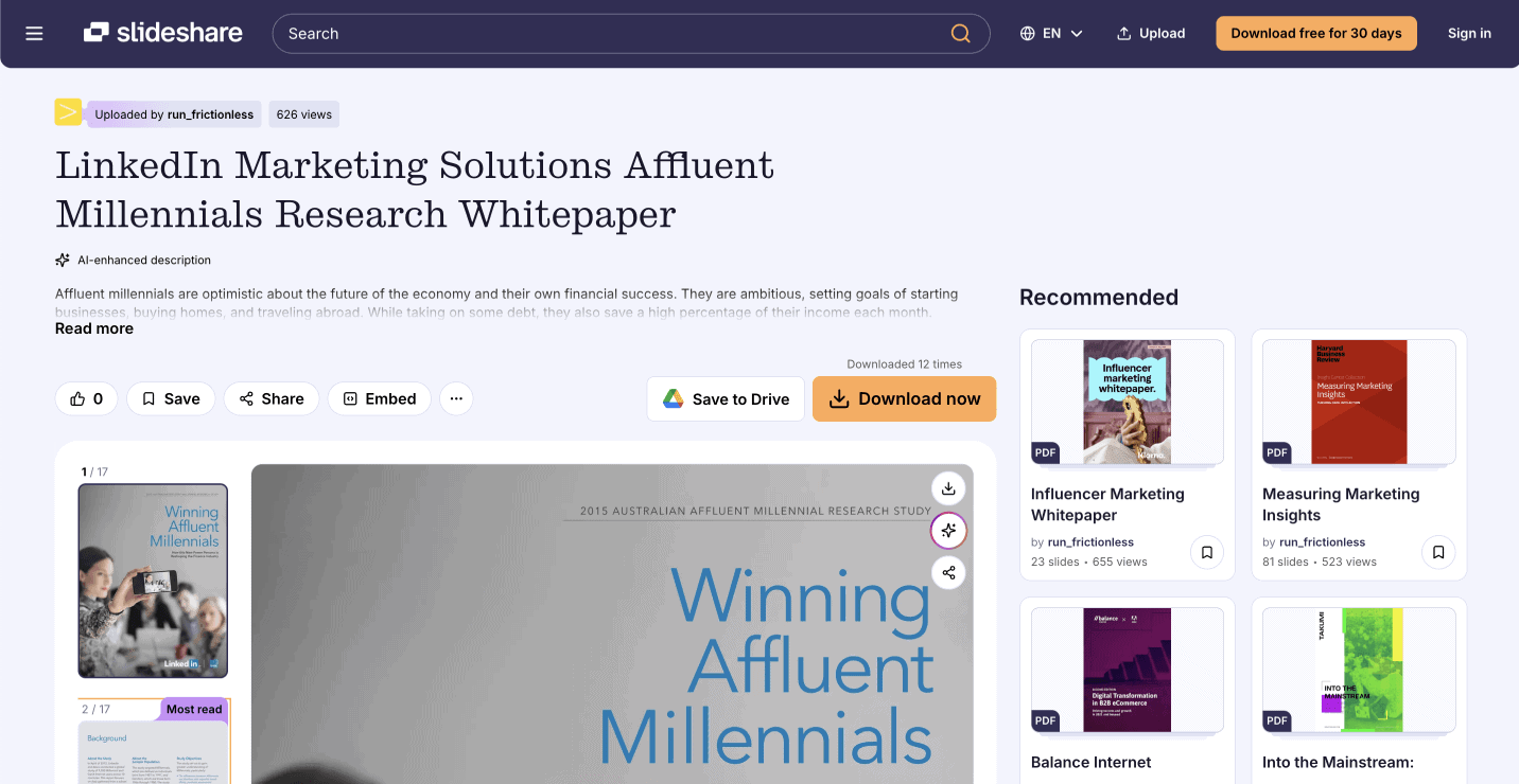 A LinkedIn whitepaper as an example of bottom-funnel content.