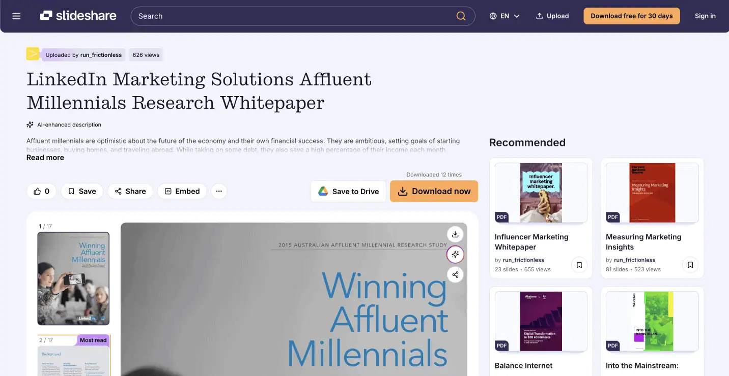 A LinkedIn whitepaper as an example of bottom-funnel content.