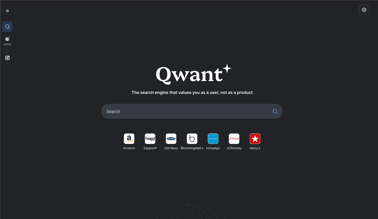 The Qwant search engine as a Google alternative.