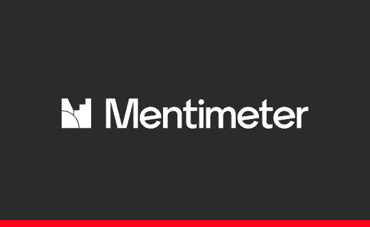 A stylized version of the Mentimeter logo for a Siege Media case study