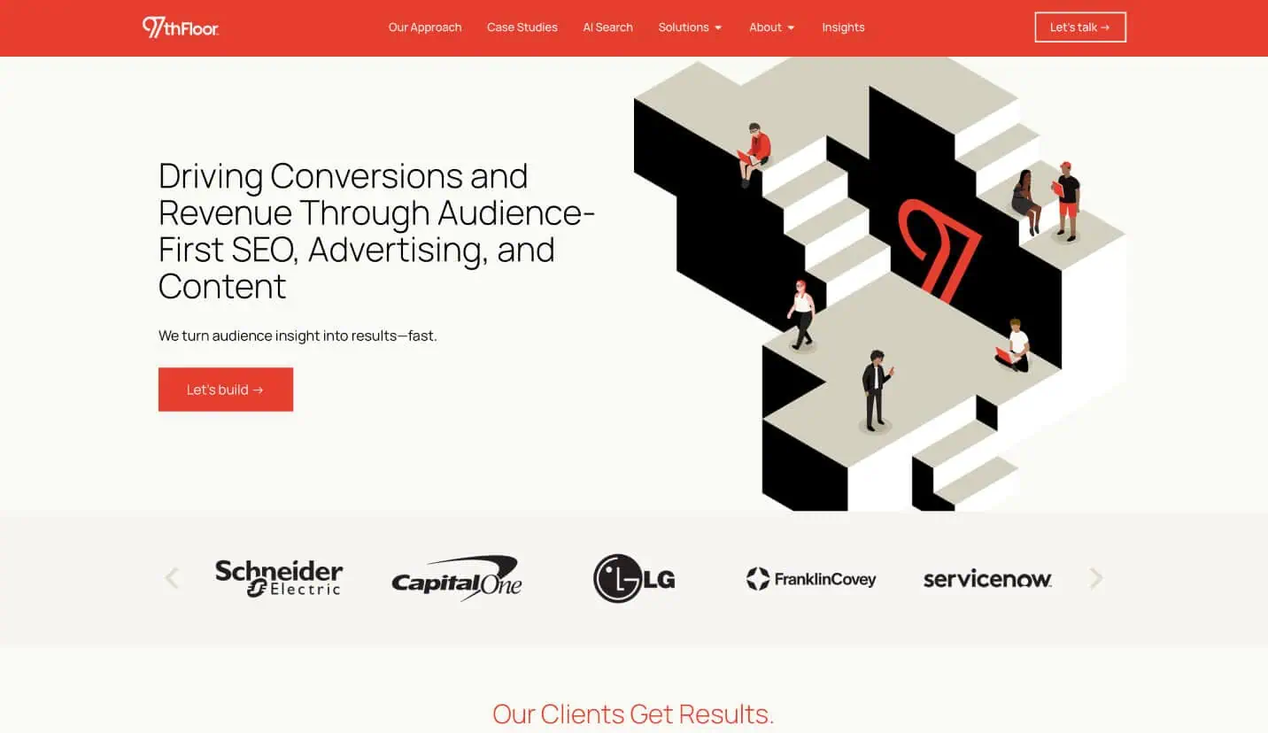 97th Floor's website homepage.