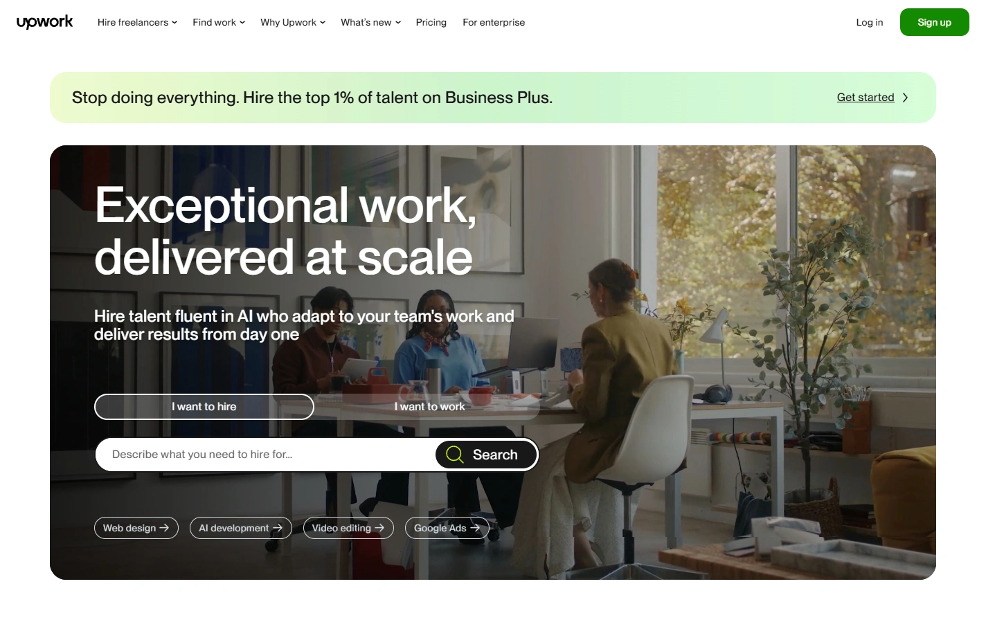 Upwork content writing services.