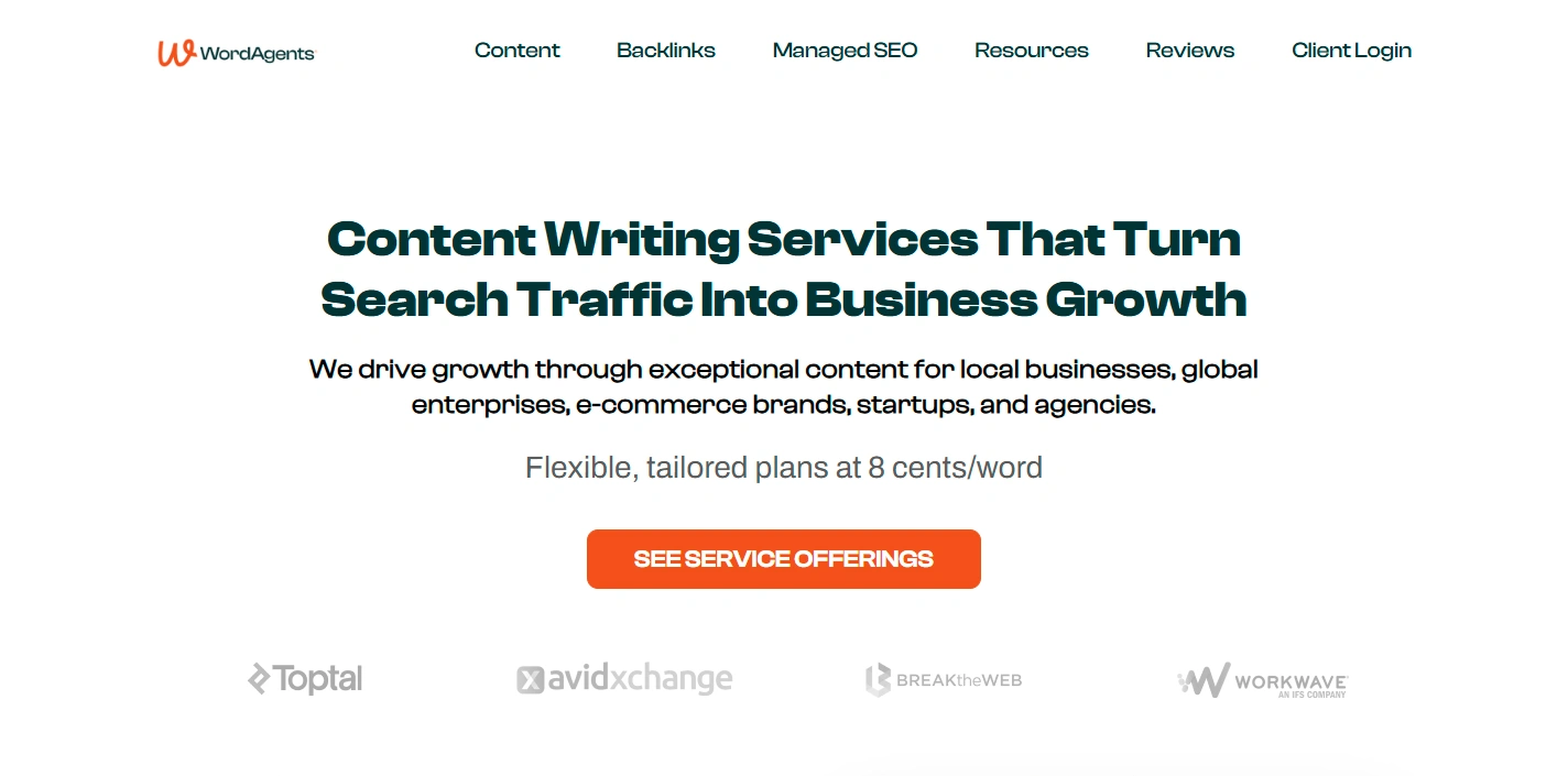 WordAgents content writing services
