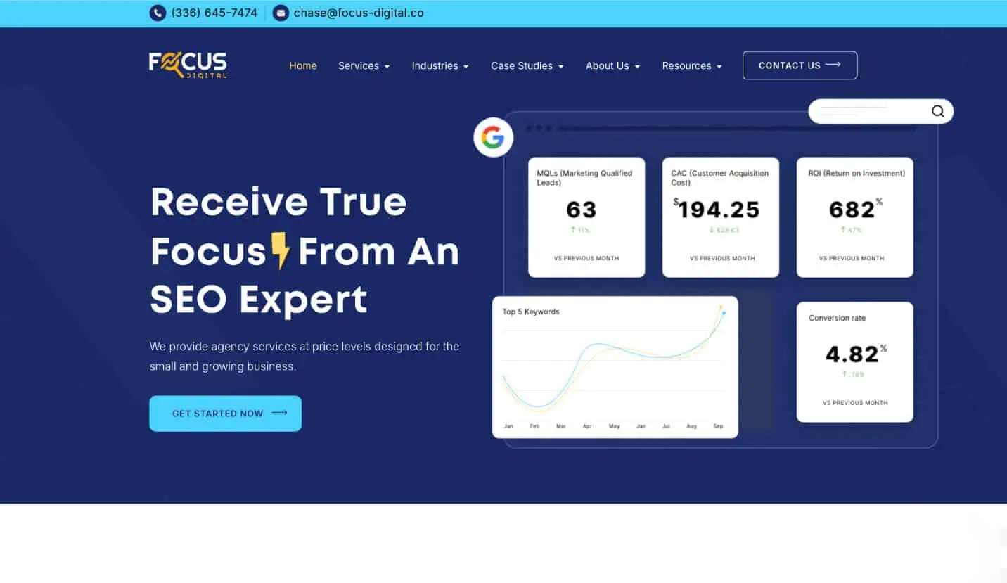 The Focus Digital platform.