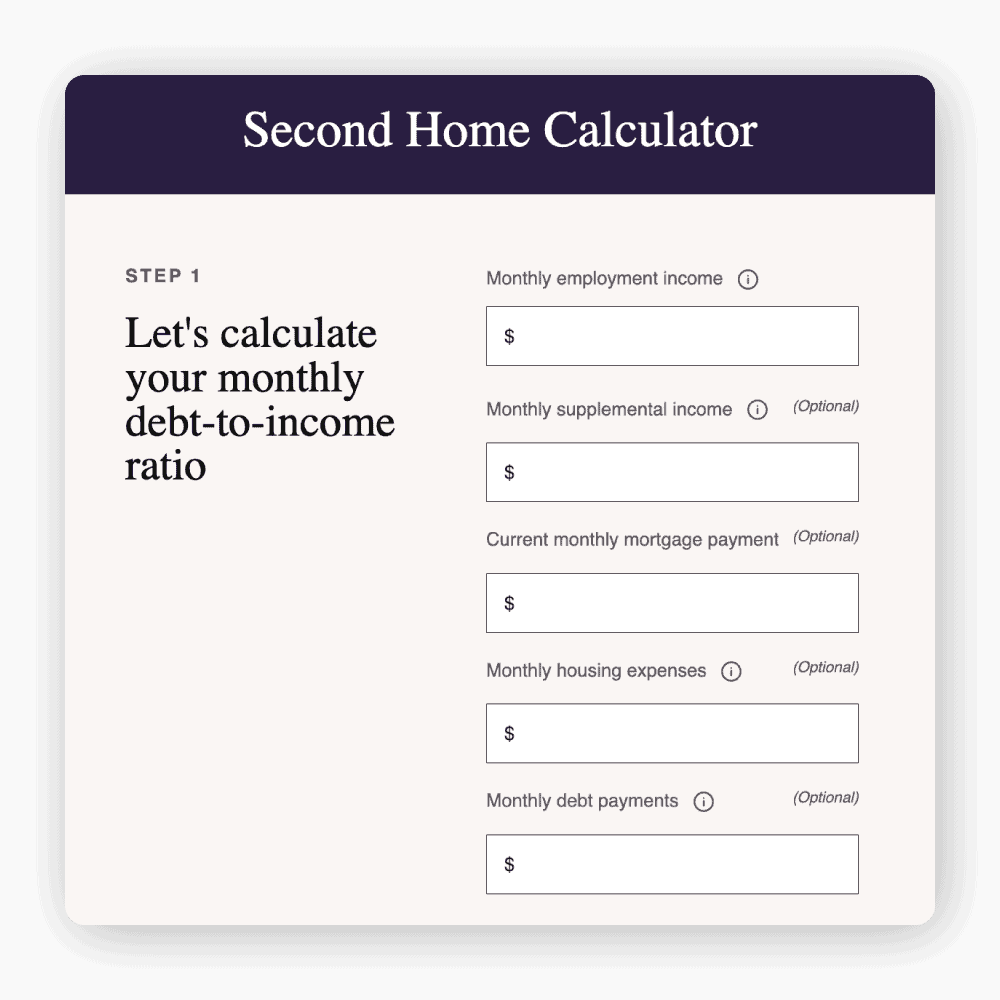 Pacaso second home calculator.