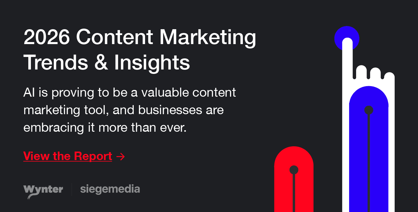 A graphic linking out to the 2026 Content Marketing Trends & Insights report.
