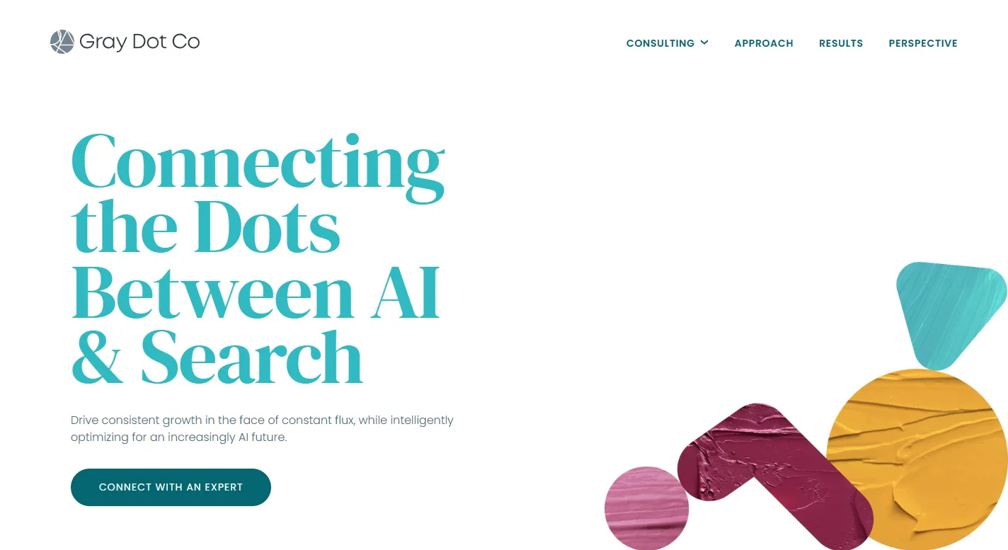 Screenshot of Gray Dot Company’s homepage