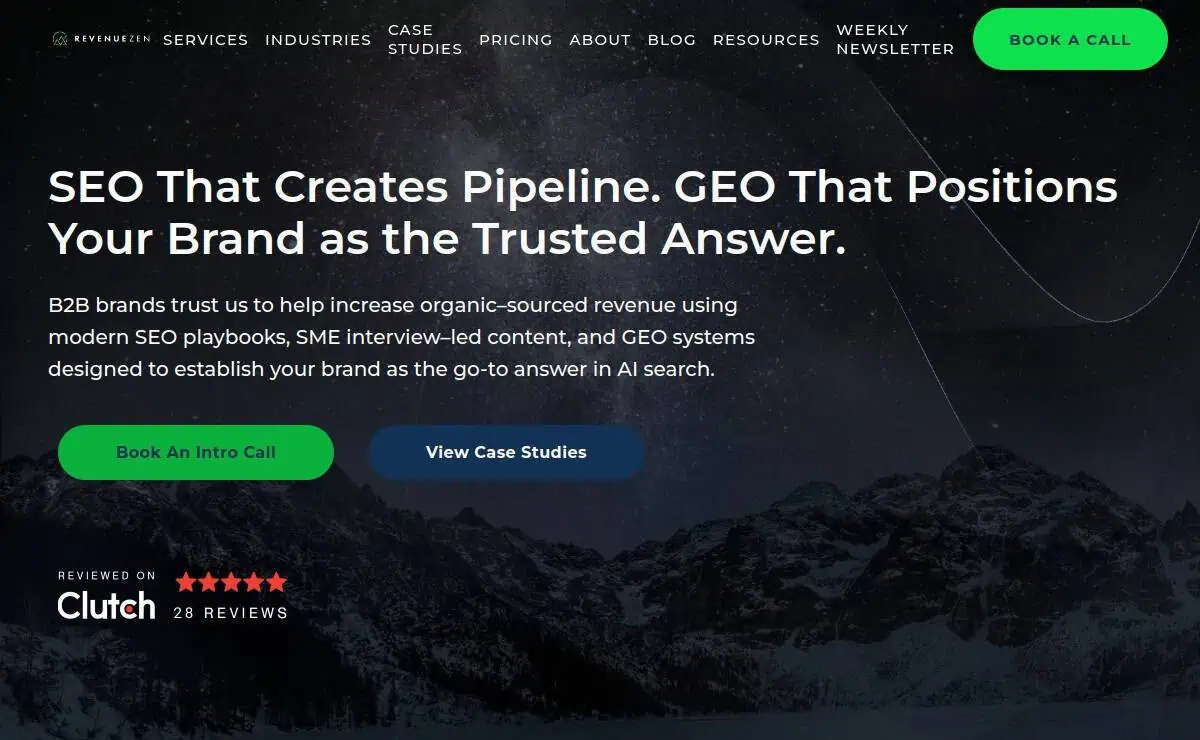 RevenueZen homepage