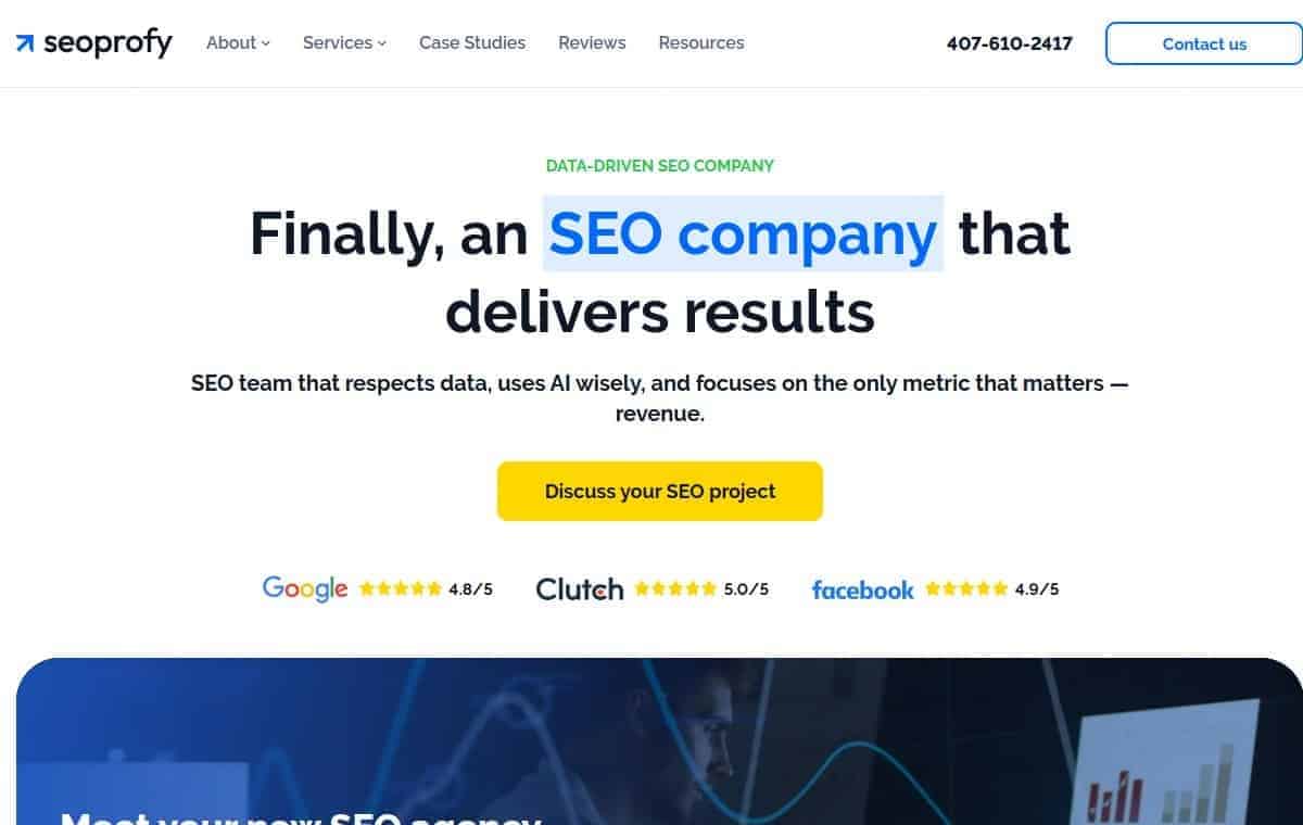 SeoProfy homepage