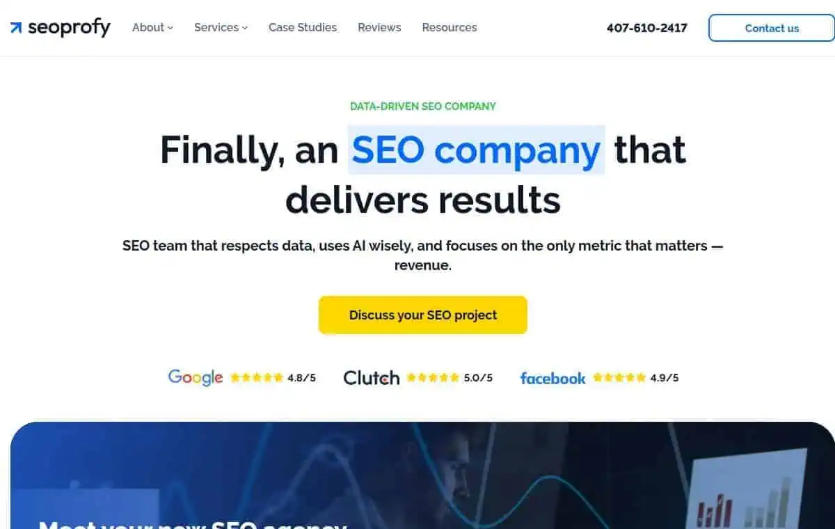 SeoProfy homepage